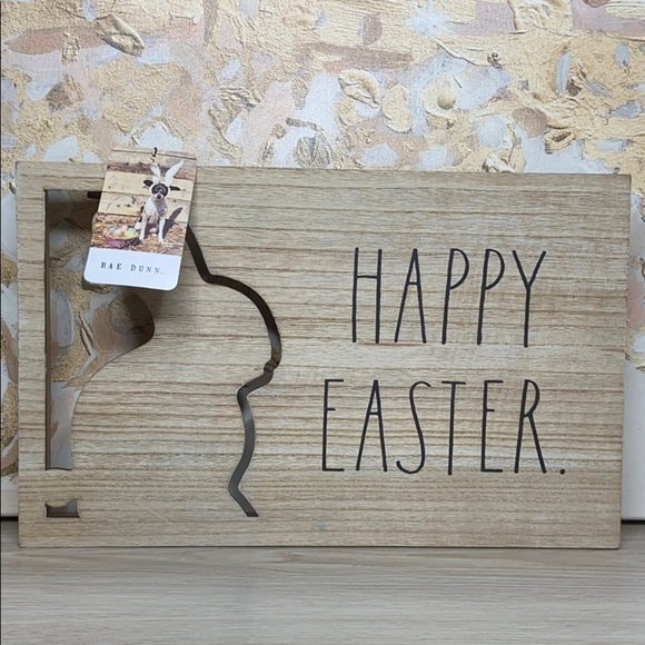 RAE DUNN Happy Easter Cutout Sign Wall Plaque - Picture 1 of 9